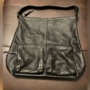 Vintage Black Leather Purse